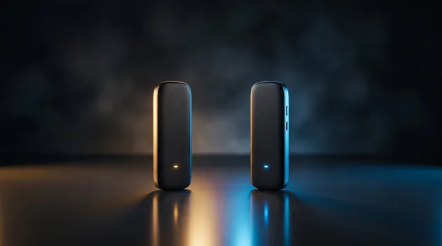 Two generic HDMI streaming sticks side by side representing the Fire TV Stick HD and 4K Max comparison
